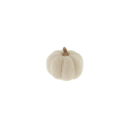 Felt Pumpkin - White
