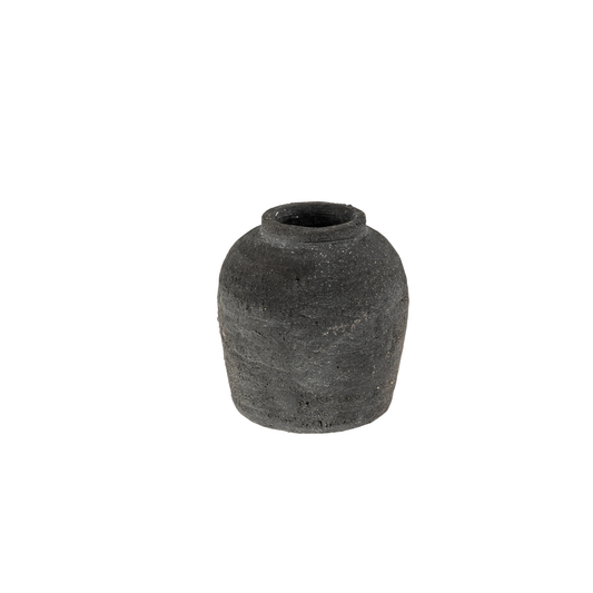 Volos Terracotta Vase - Black