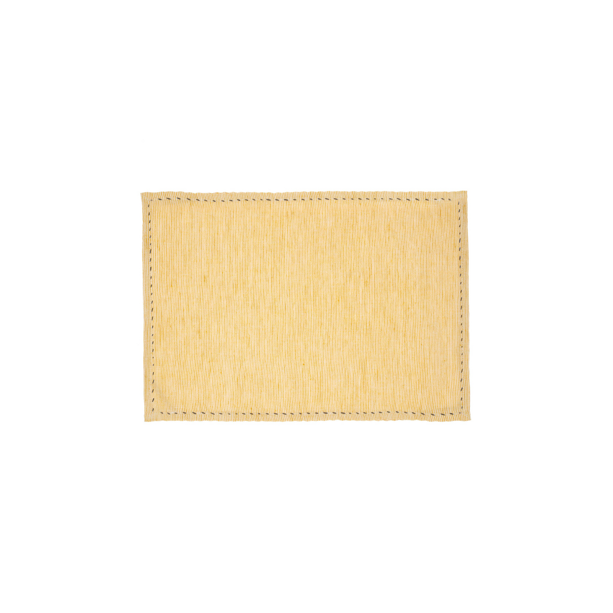 Linen Pinstripe Placemats - Yellow (Set of 4)