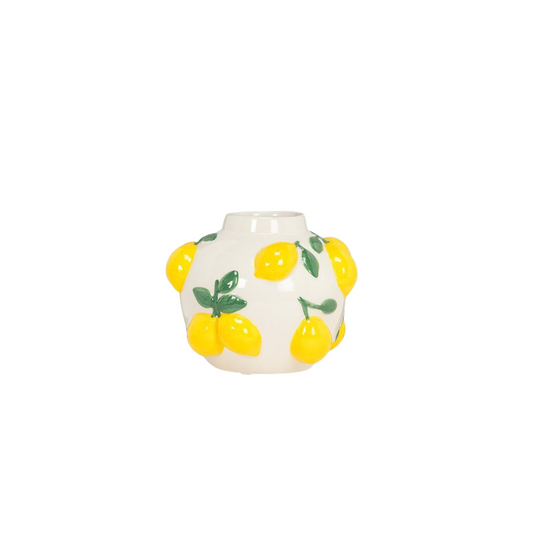 Round Vase W/ Lemons