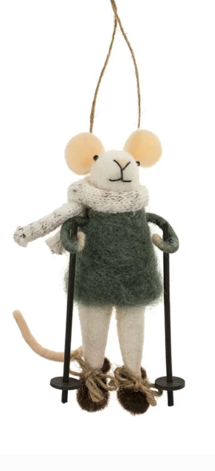 Snowshoe Silas Mouse Ornament