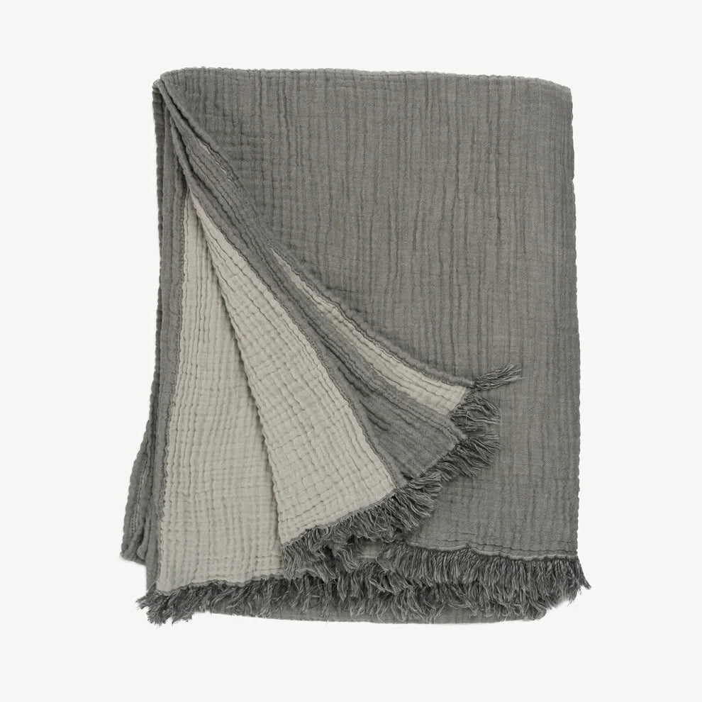 Solid Crinkle Throw
