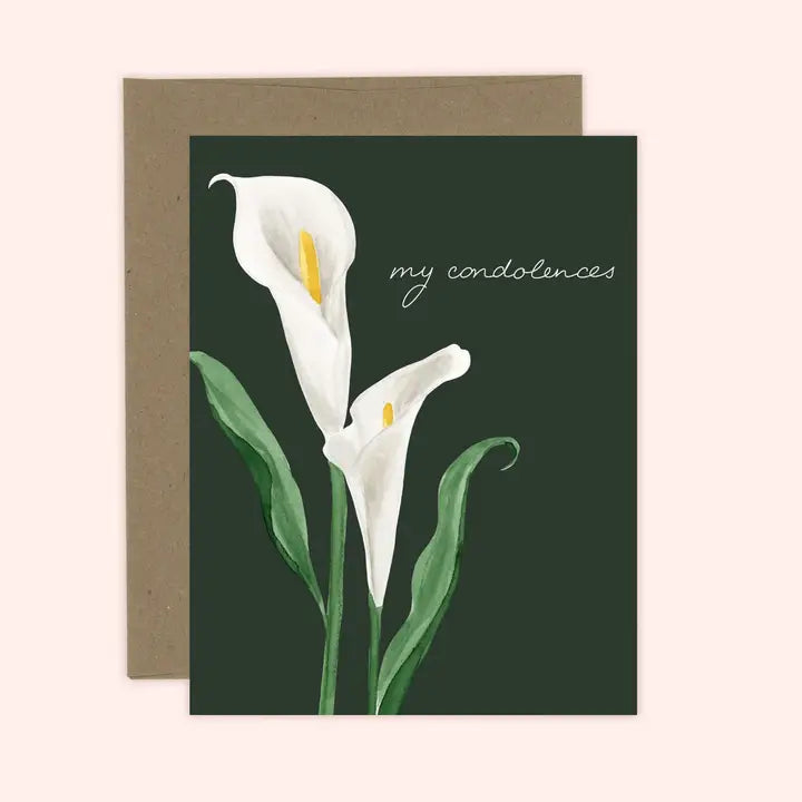 Cala Lily Condolence Card | Sympathy