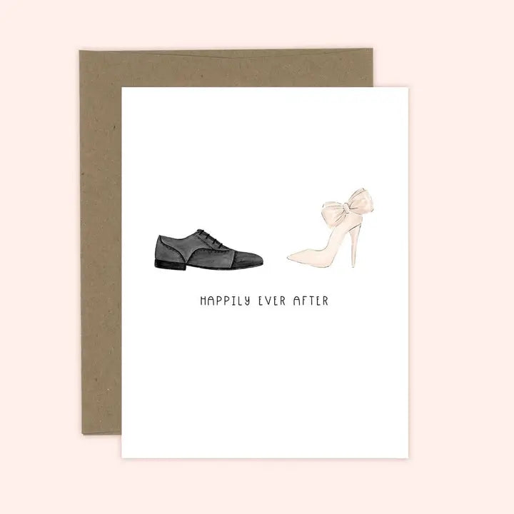 Happily Ever After Mr + Mrs Newlywed Greeting Card