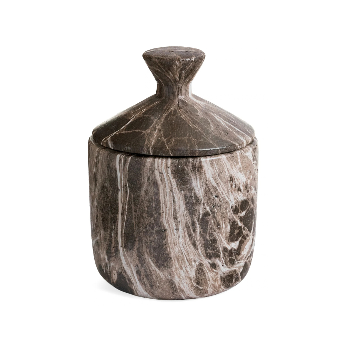 Canister Cement Marble - Brown